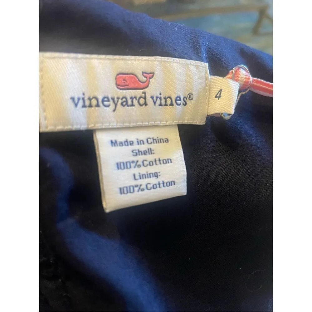 NWT Vineyard Vines Chevron A Line Sleeveless Dress Navy Blue 4 - Image 8