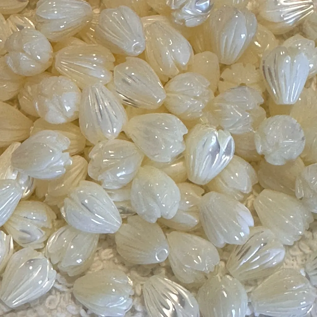 Tahitian Pearl & Mother of Pearl Pīkake Lei Necklace w/ freshwater Pearl N61 - Image 5