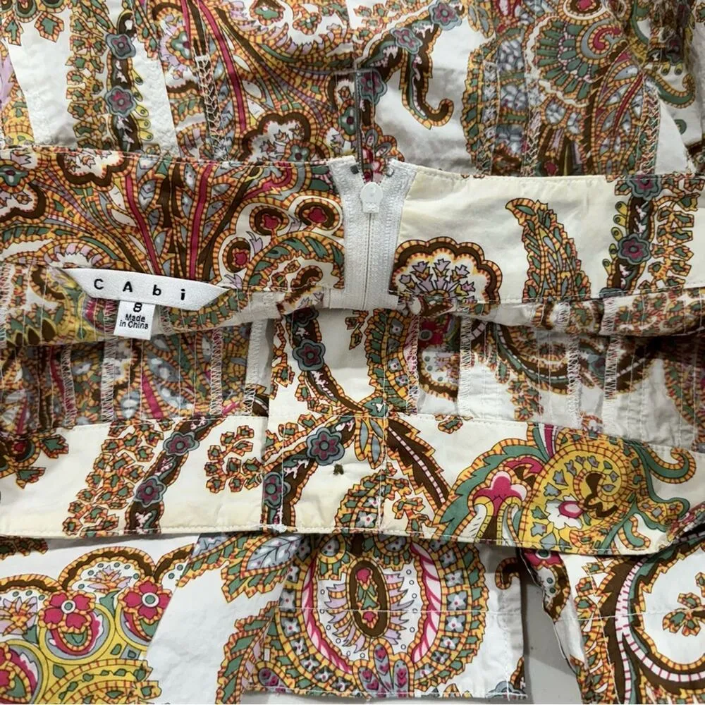 CAbi Full Midi Skirt Women’s 8 Paisley Print Western Chic Boho Cowgirl Southern - Image 4