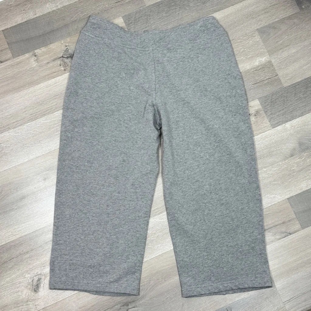 Marika Sport Knit Capri Peddle Pusher Pants Grey XL Athleisure Straight Leg Gray - Image 6
