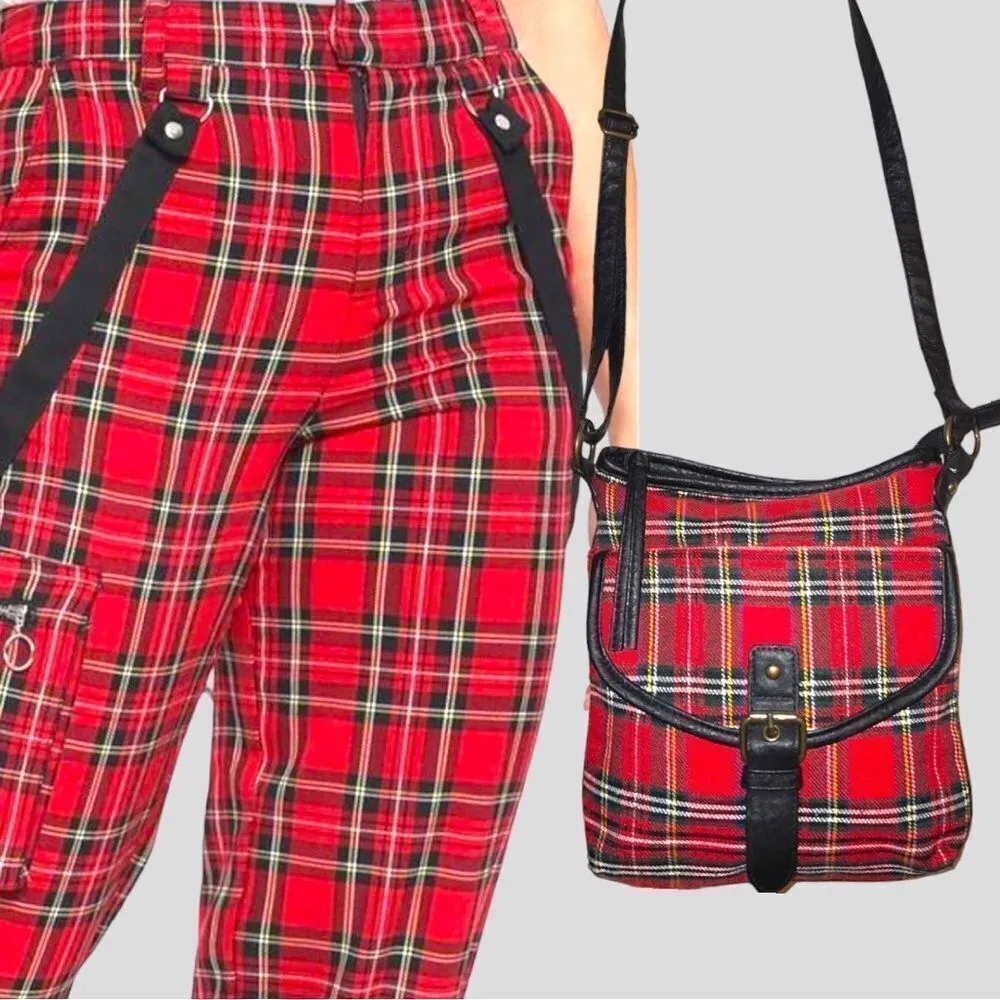 Hot topic red tartan plaid jogger pants! - Image 3