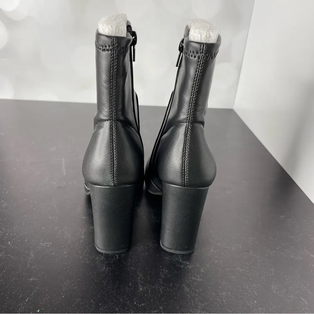 WILD PAIR Women’s Becci Sock Booties Black Smooth Sz 7 - Image 6