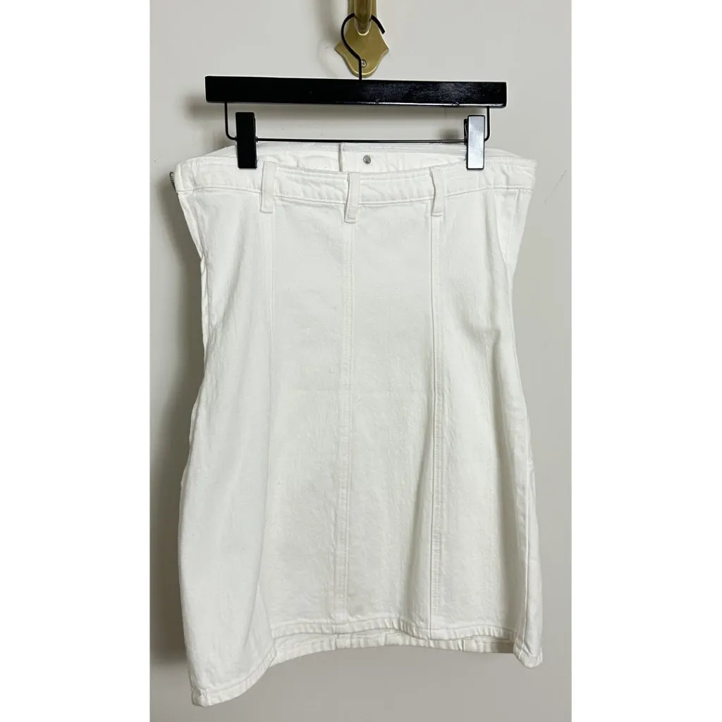BLANKNYC Denim Mini Dress In See You Again in White Size Medium NWT - Image 6