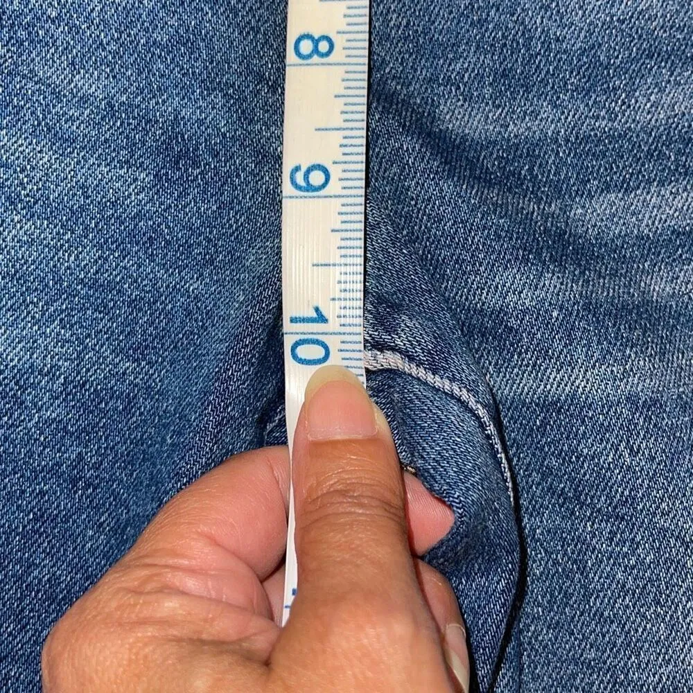 Dear John Womens High Rise Blaire Straight Rat Hem Cropped Jeans Blue Size 30 - Image 9