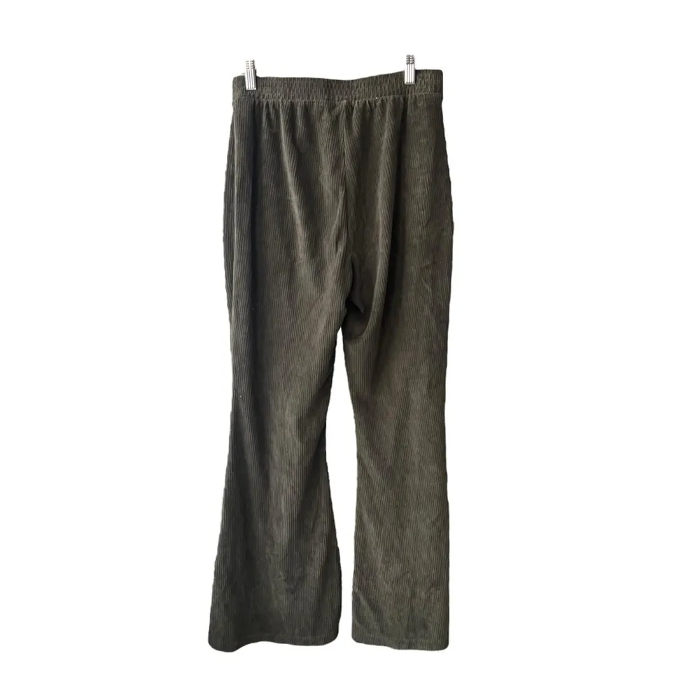 AERIE Groove-On Rib Velour Flare Pant Sz ML - Image 7