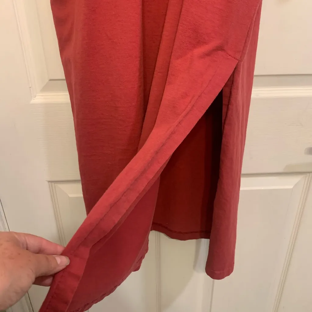 Viva City Mauve Maroon Medium Lounge Cotton Medium Dress. 2234 Red - Image 3