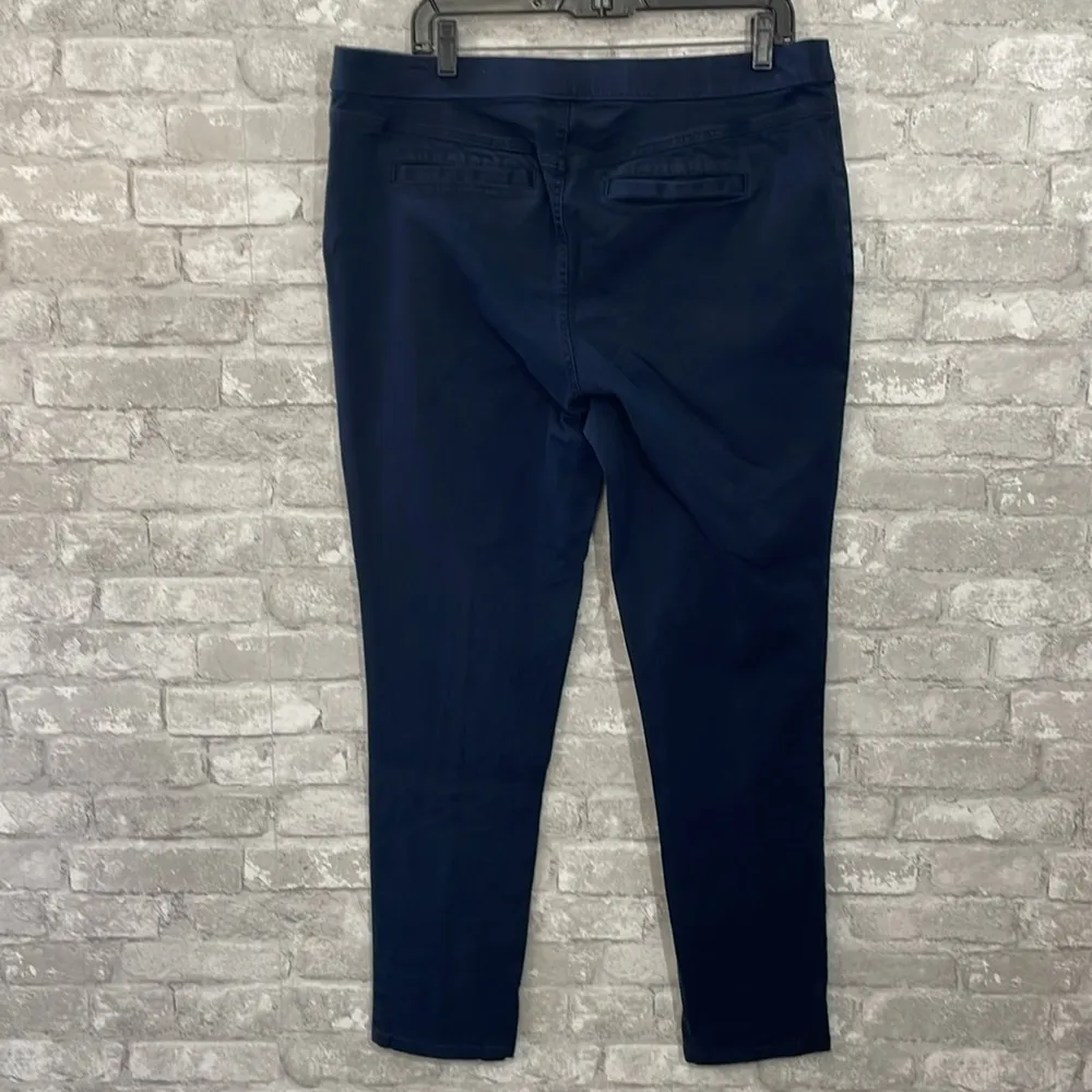 INC International Concept Skinny Pleated Pants Blue Size 14W - Image 3