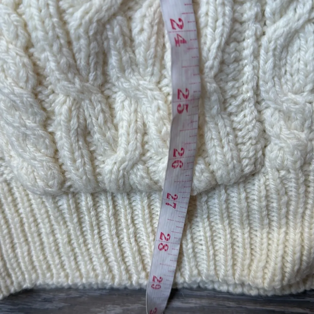 NEW Aran Crafts merino wool cable knit cardigan Size Medium - Image 10