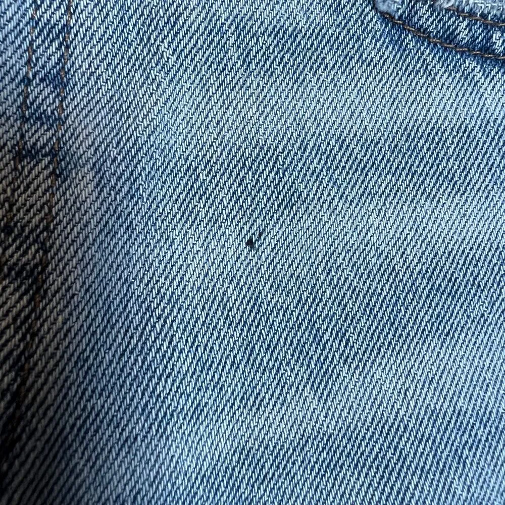 Madewell High Rise Mid Length Denim Shorts Woodvale Wash Size 23 Raw Hem - Image 12