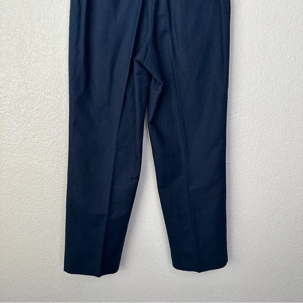 NWT Liz Claiborne Linen Blend Kylie Navy Blue Wrinkle Free Pants - Image 8