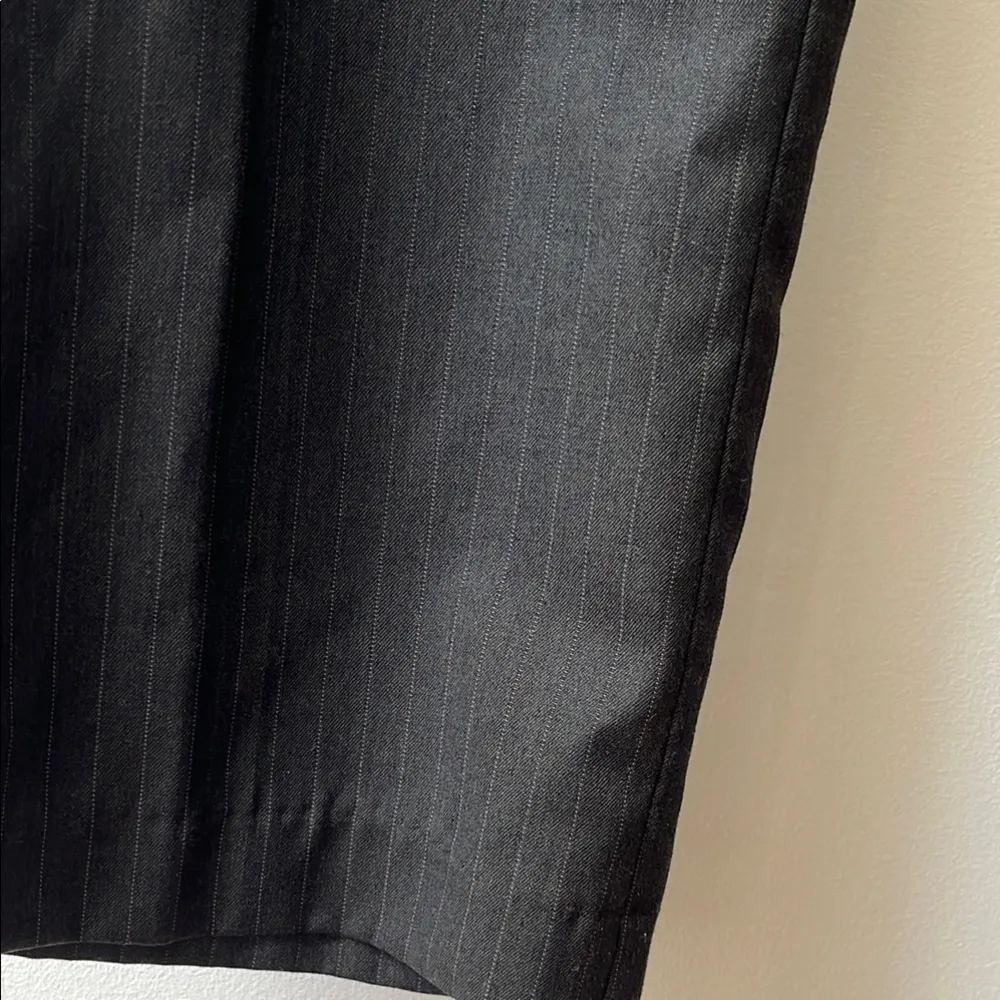 Women’s Dress Pants Brown Pinstriped Trousers Size 32 - Image 3