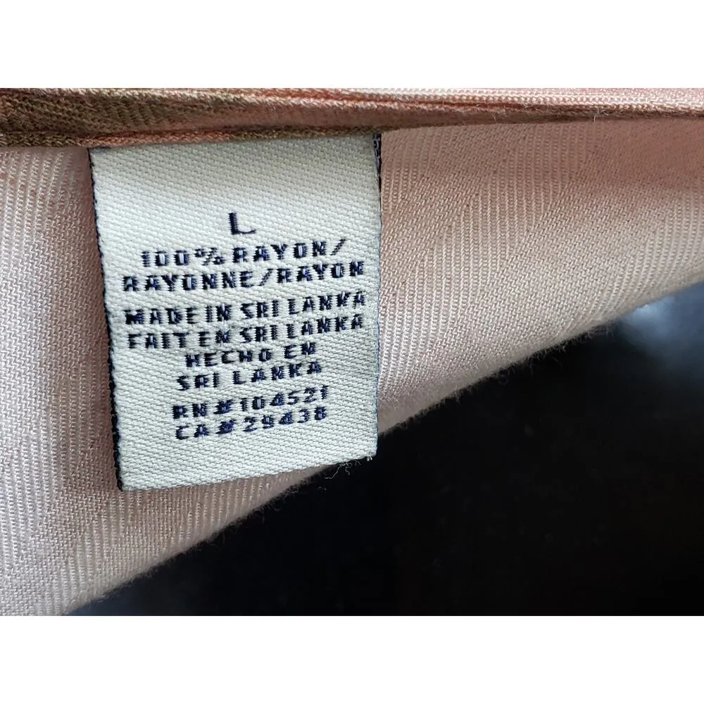 Caribbean Joe. Long Maxi Dress Womens Size L Pink Round Neck Sleeveless Back Zip - Image 6