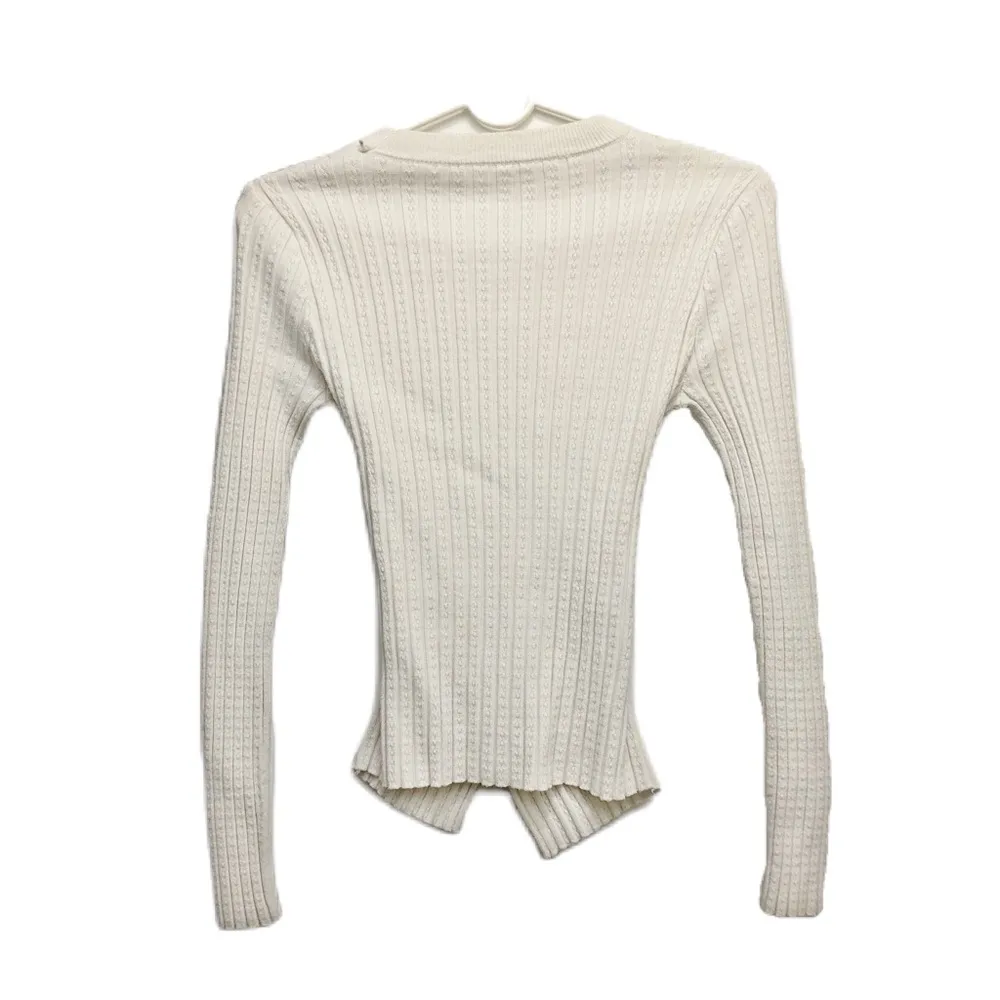 NWOT Women's Criss Cross V Neck Sweater Fairy Aesthetic Sexy Halter Y2K Pullover White Size undefined - Image 3