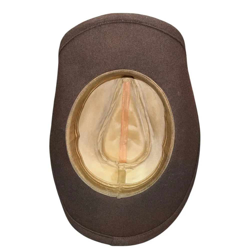 Brown Felt Hat with Tan Band - Image 7