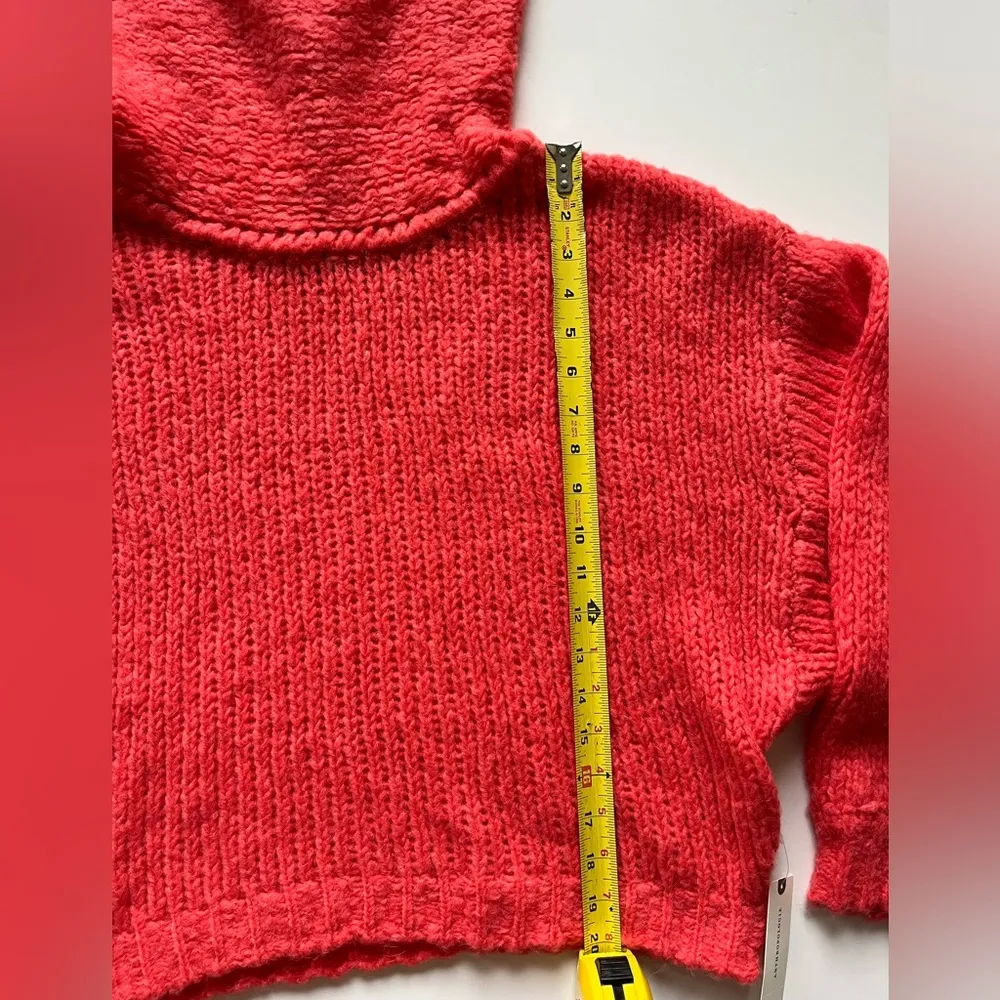 Anthropologie Pilcro Red/Coral Cowlneck Sweater - Image 6