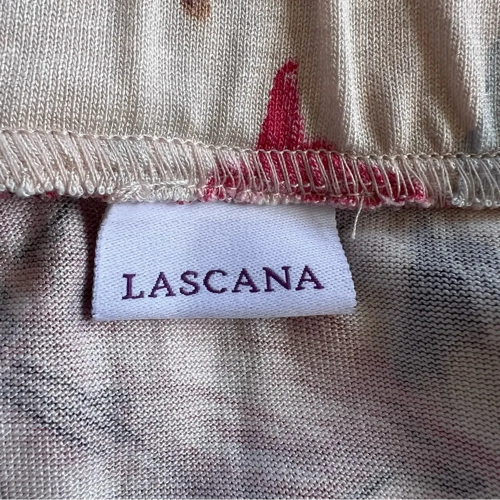 Lascana Maxi Skirt Pink Floral Ruffled Split Front 8 Vacation Brunch Party Mod - Image 16