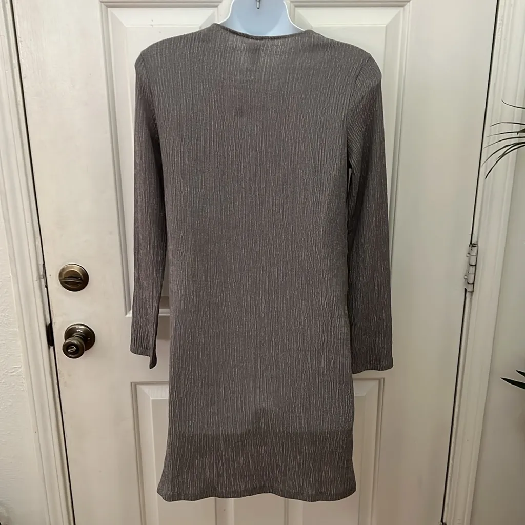 NWT - S - H&M Mama/Maternity Gray Long Sleeve Mama Nursing Dress - Image 2