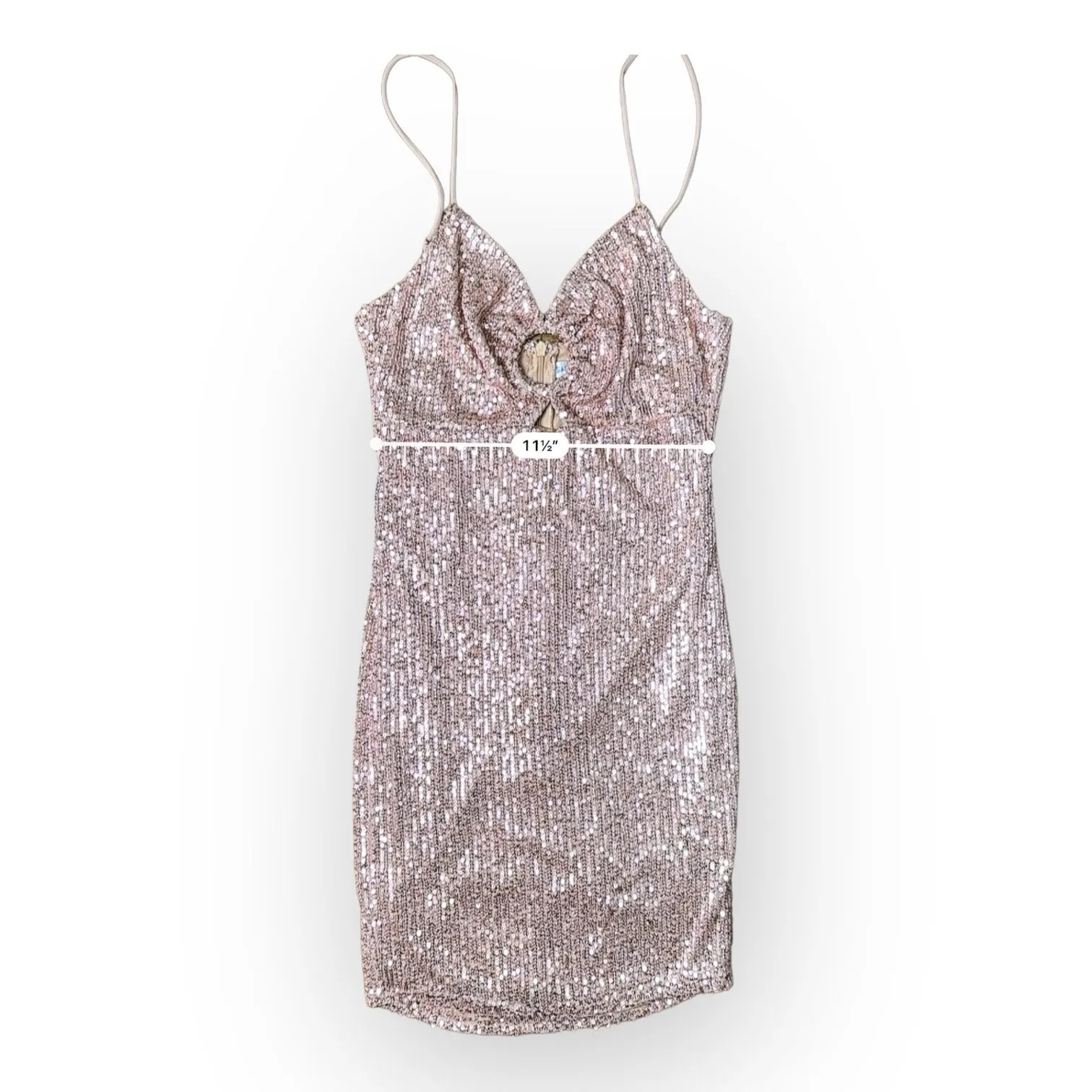 Revolve Saints + Secrets Rose Gold Sequined Mini Dress Size‎ S - Image 7