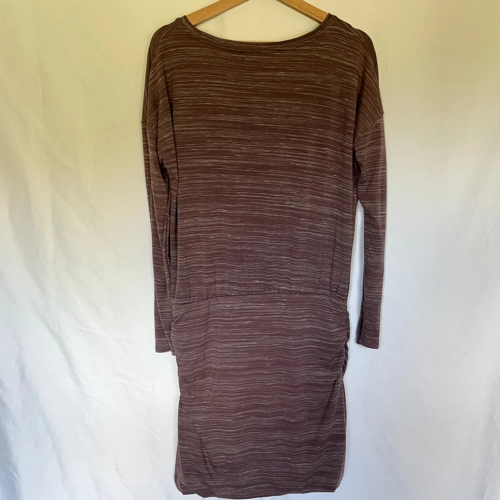 Athleta heathered purple maternity dress women's size medium long sleeves - Image 9