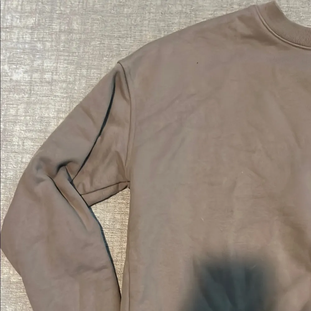 Brown Crew Neck Sweater with Soft Cotton Blend Size M - Image 3