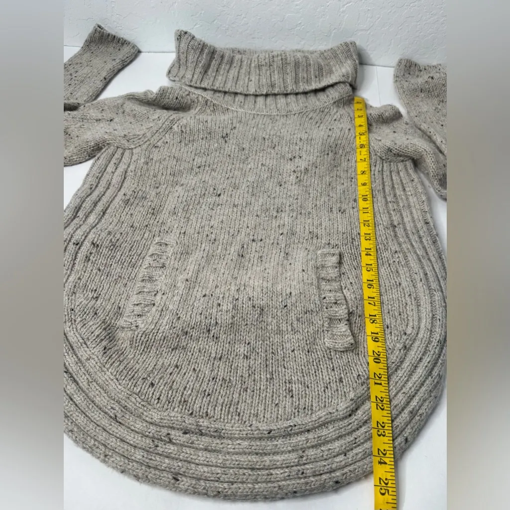 Cynthia Rowley Turtleneck Womens Size L Tan Long Sleeve Sweater Wool Blend Thick - Image 4