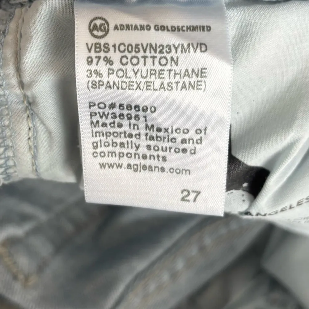 AG Adriano Goldschmied Kinsley High Rise Pop Crop Jeans Aged Denim 23 Years - Image 16