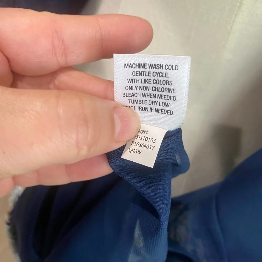 Liberty of London For Target Sleeveless Floral Ruffle Dress Blue Size 12 - Image 9