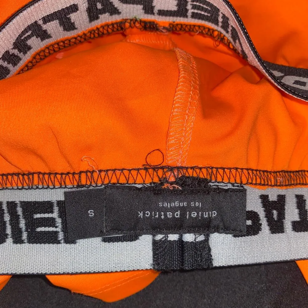 Daniel Patrick Neon Orange Athletic Bike Biker Shorts Women's Size Small - Image 6