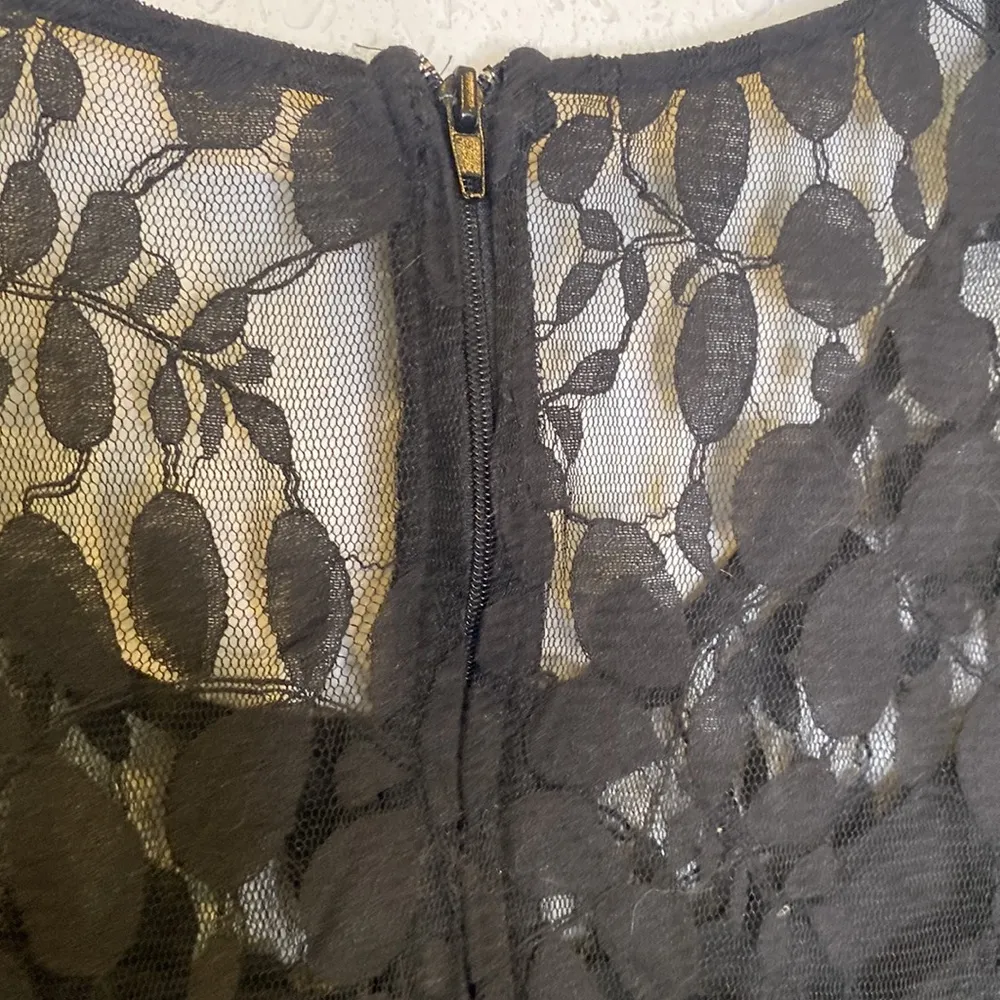 Torrid Black Lace Midi 3/4 Sleeve Fairy Goth Skater Dress EUC Sz 14 Zipper - Image 7