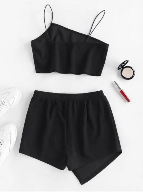 Top And Shorts Set Black Size L - Image 2