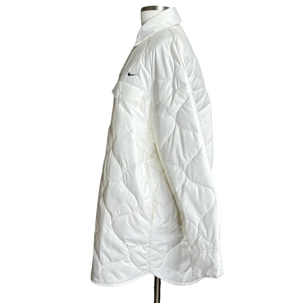 NIKE Sportswear Essential Quilted Trench Jacket, White, Medium - Image 10