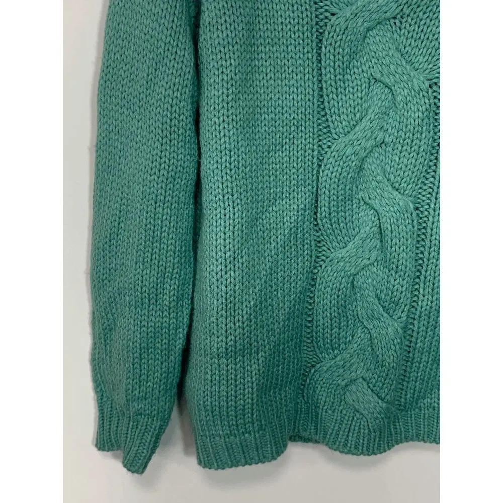 Altar'd State Womens Sweater Crochet Knit Blue Medium - Image 6