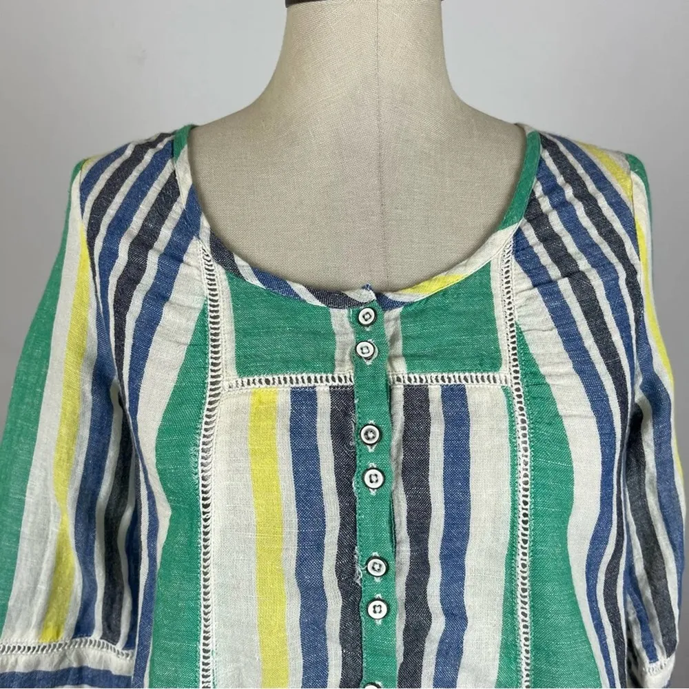 Anthropologie Mermaid Striped Popover Top - Image 3