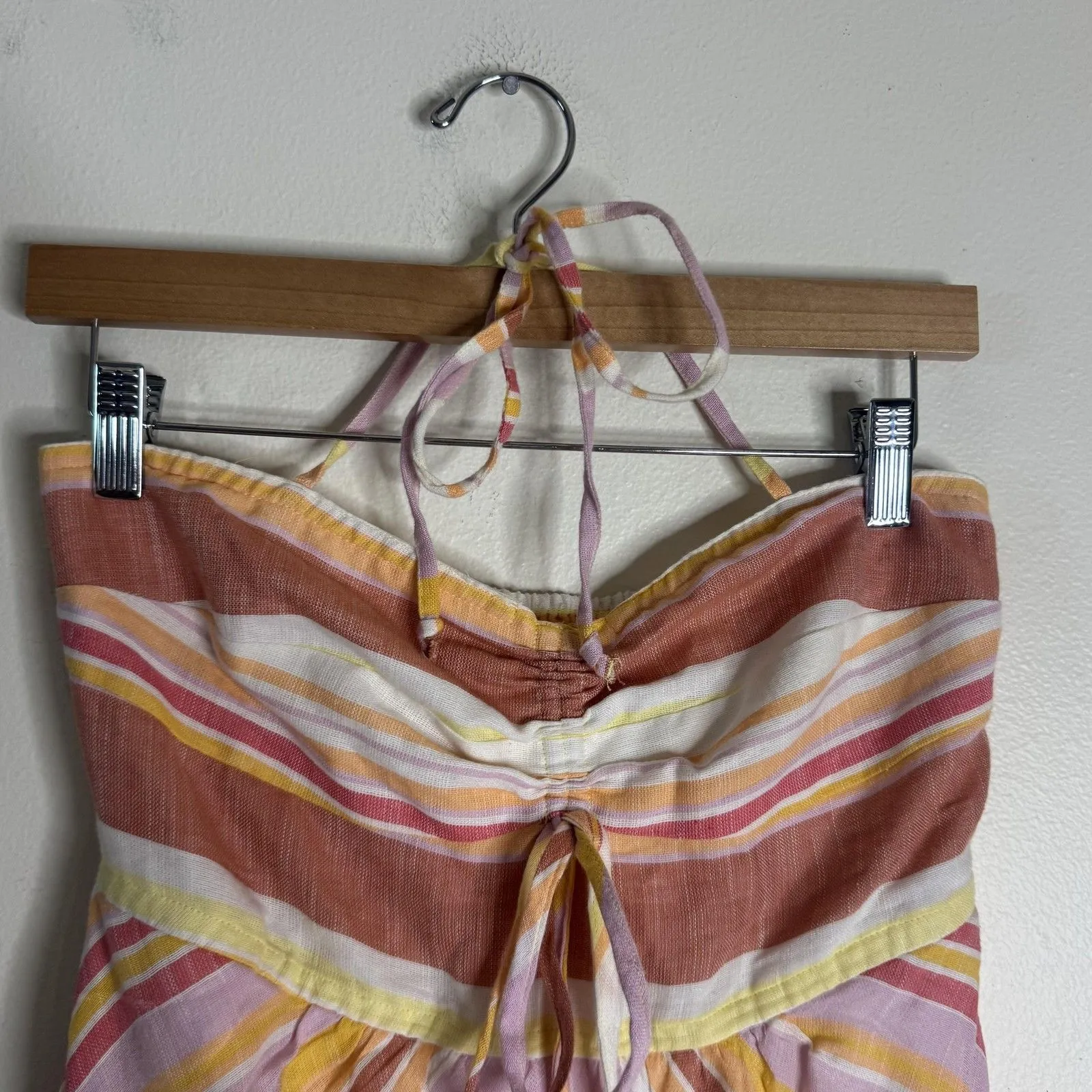 Anthropologie Dress Womens 2P Strapless Halter Midi Boho Summer Casual Sundress - Image 4