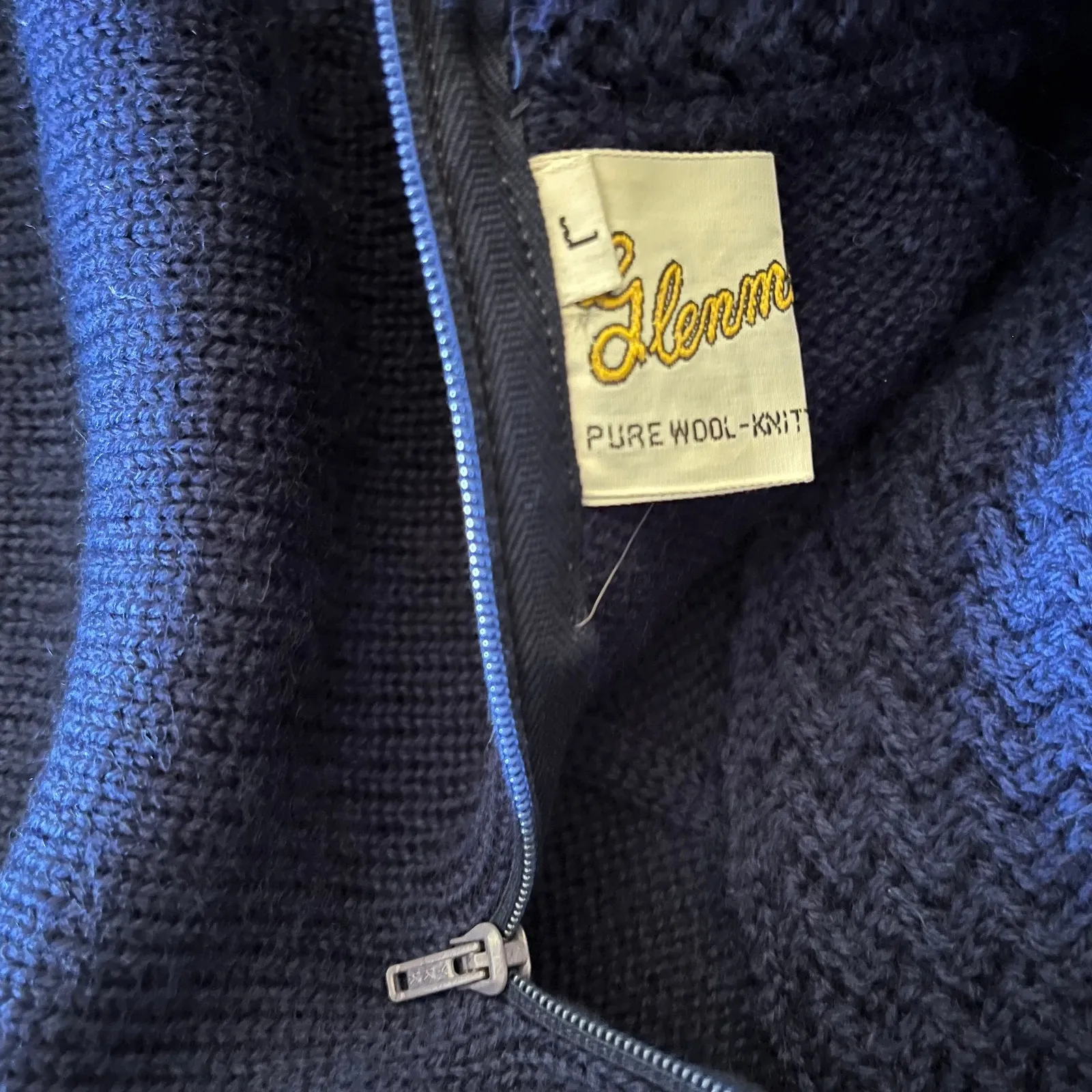 Vintage Glenmore Navy Blue Wool Knit 2 - Image 4