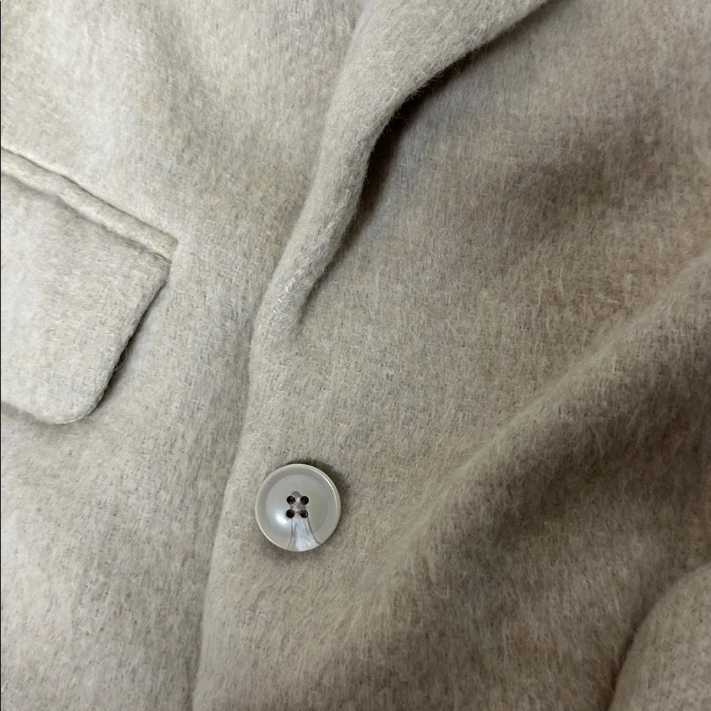 Future Collective Beige Wool Blend coat Tan Size XXL - Image 9