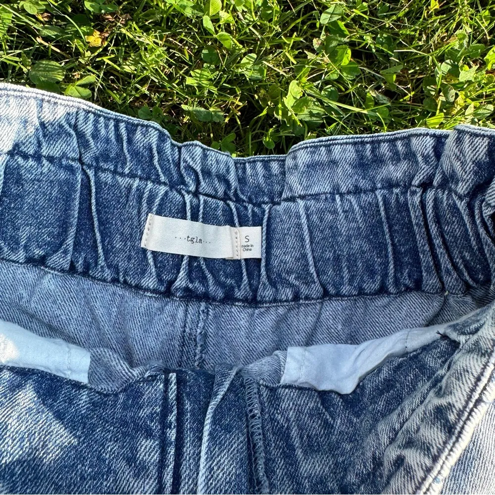 Ruffle Paperbag Shorts Blue - Image 6