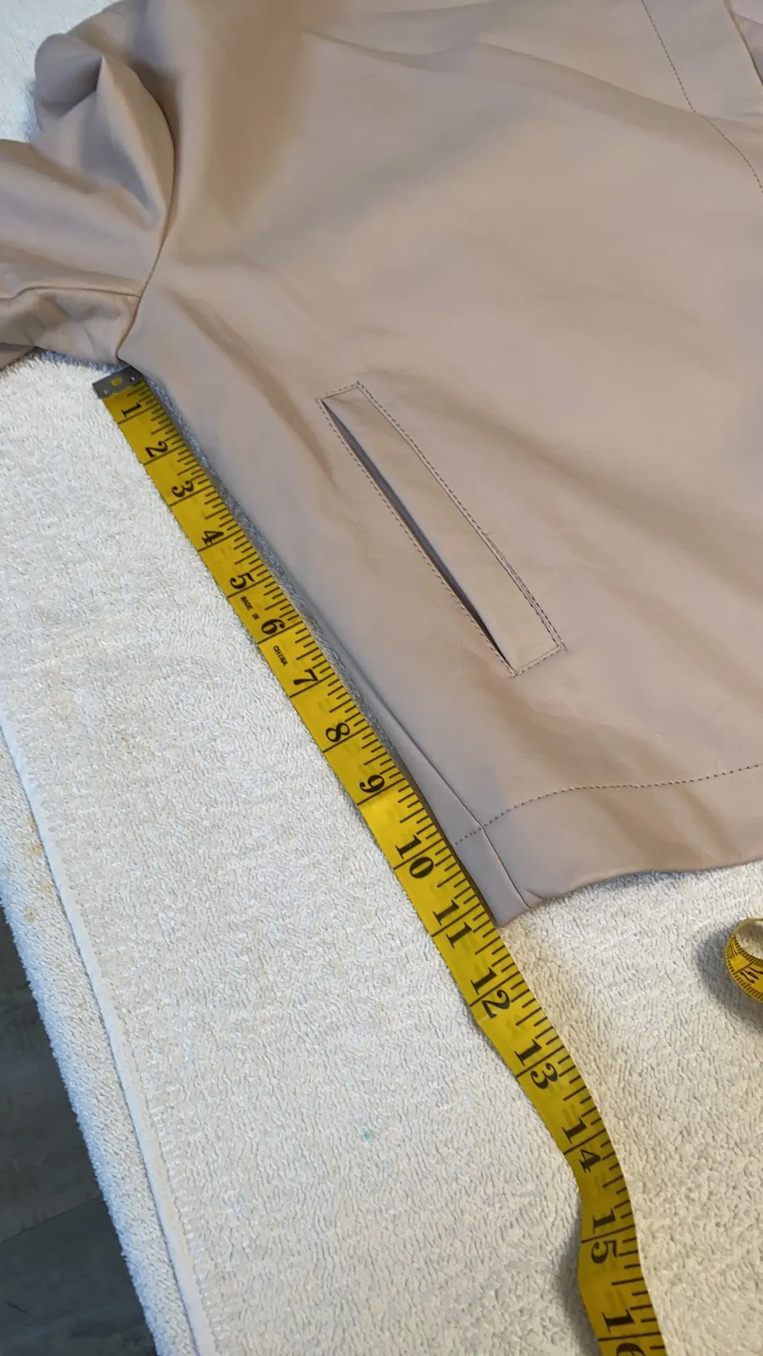 faux leather open front jacket size medium - Image 3