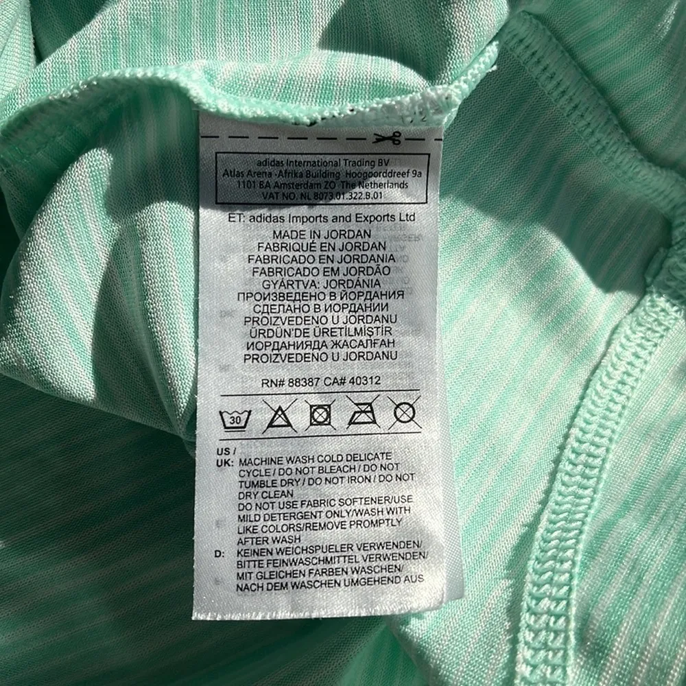 adidas • essentials climalite 3 stripe activewear tee - Image 8