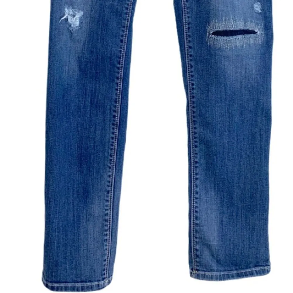 White House Black Market WHBM Honore Straight Crop Distressed Jeans Size 2 - Image 8