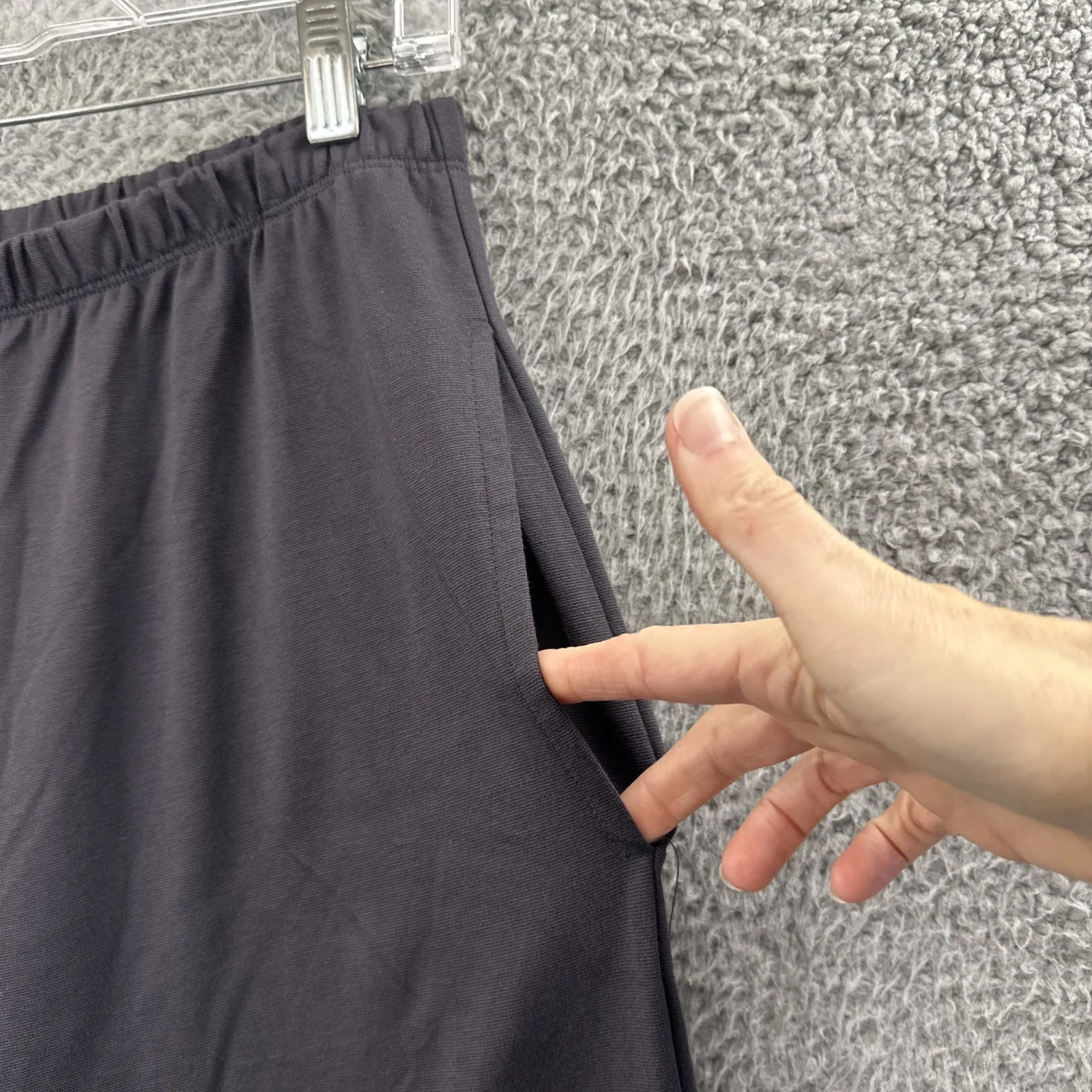 Bryn Walker Pull On Ponte Pants Gray Modal Stretch Boho Casual Women's Medium - Image 2