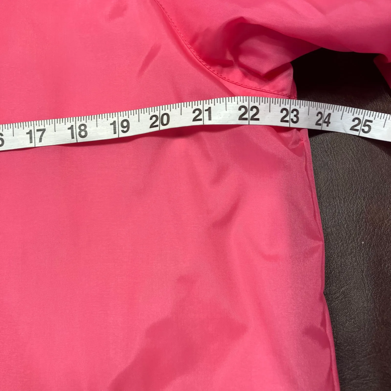 Vintage‎ Ames Hot Pink Windbreaker Nylon Cotton Lined Jacket Size L New 80's Size L - Image 16