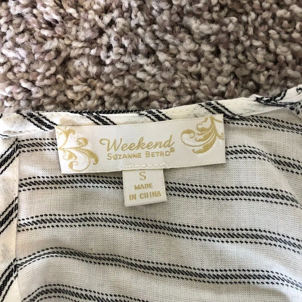 WEEKEND SUZANNE BETRO STRIPED POM POM 3\4 SLEEVE WOMENS TOP - Image 7