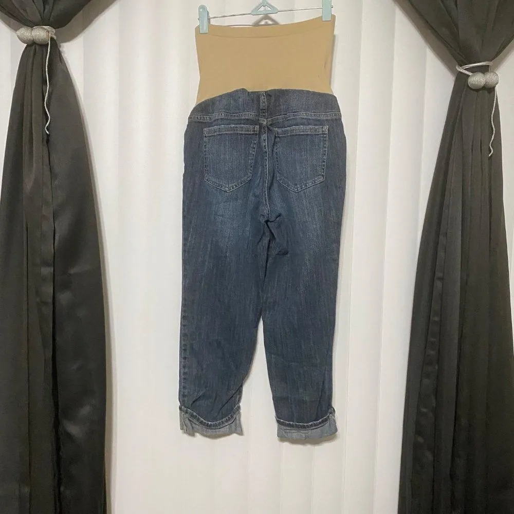 Indigo Blue Maternity Capri denim blue jeans. Panel provides gentle back suppor Size undefined - Image 5