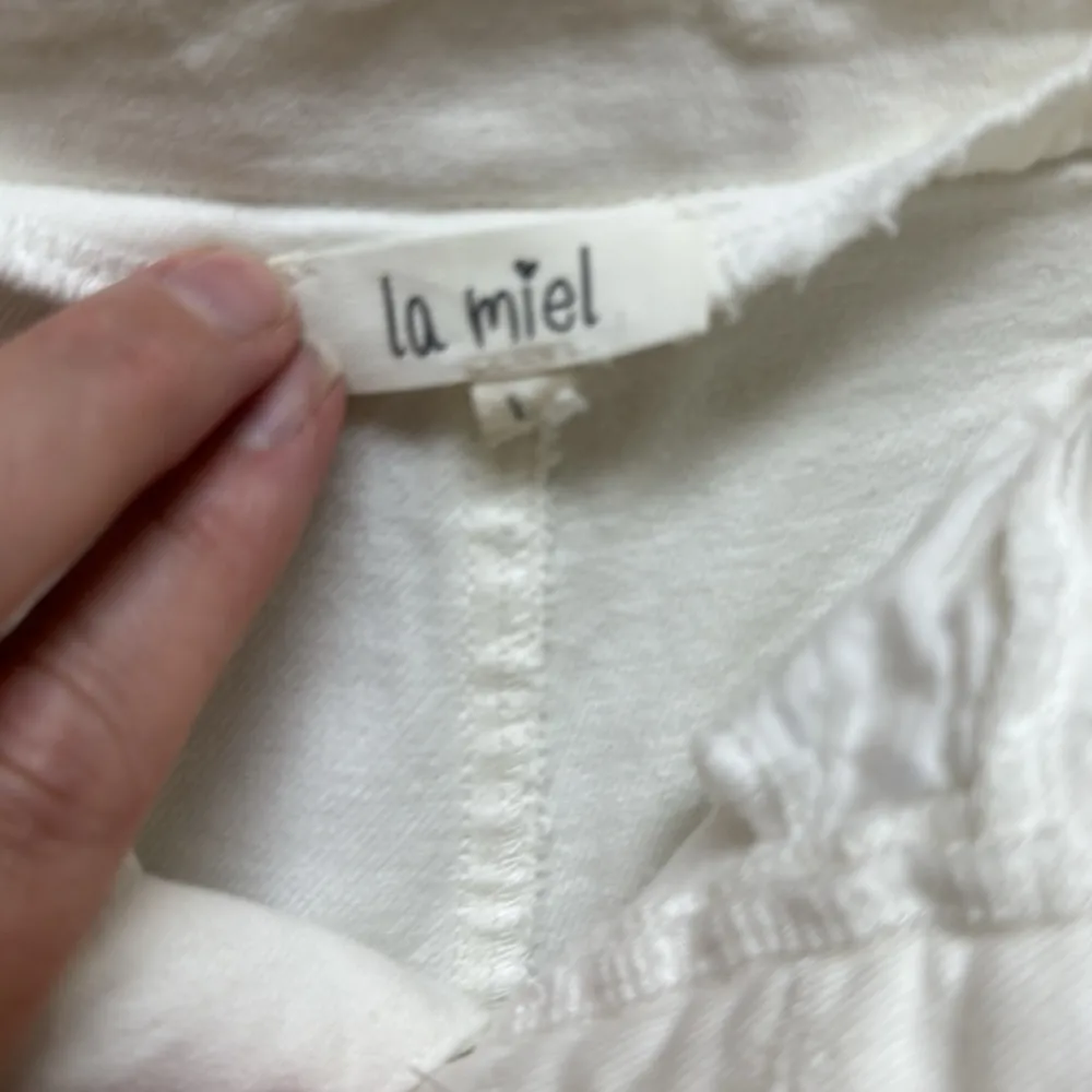 White wide leg capris Size L - Image 4