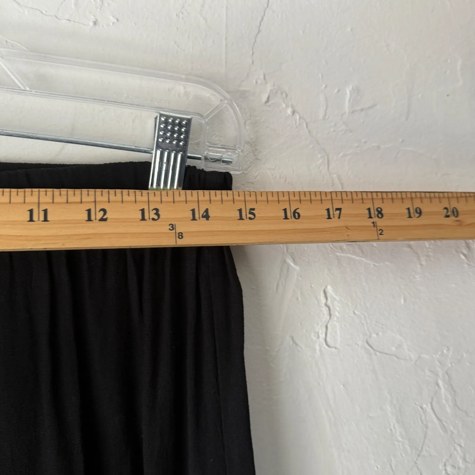 Studio‎ 90 Black Rayon Wide Leg Palazzo Pants Elastic Waist Petite P Boho Lagen - Image 3