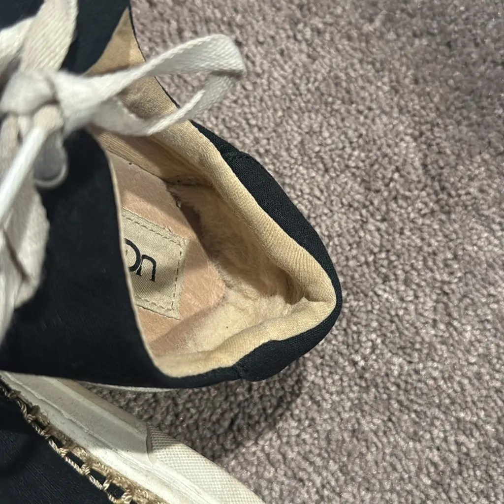 UGG Black Canvas Espadrille Sneakers SIZE 7 - Image 7