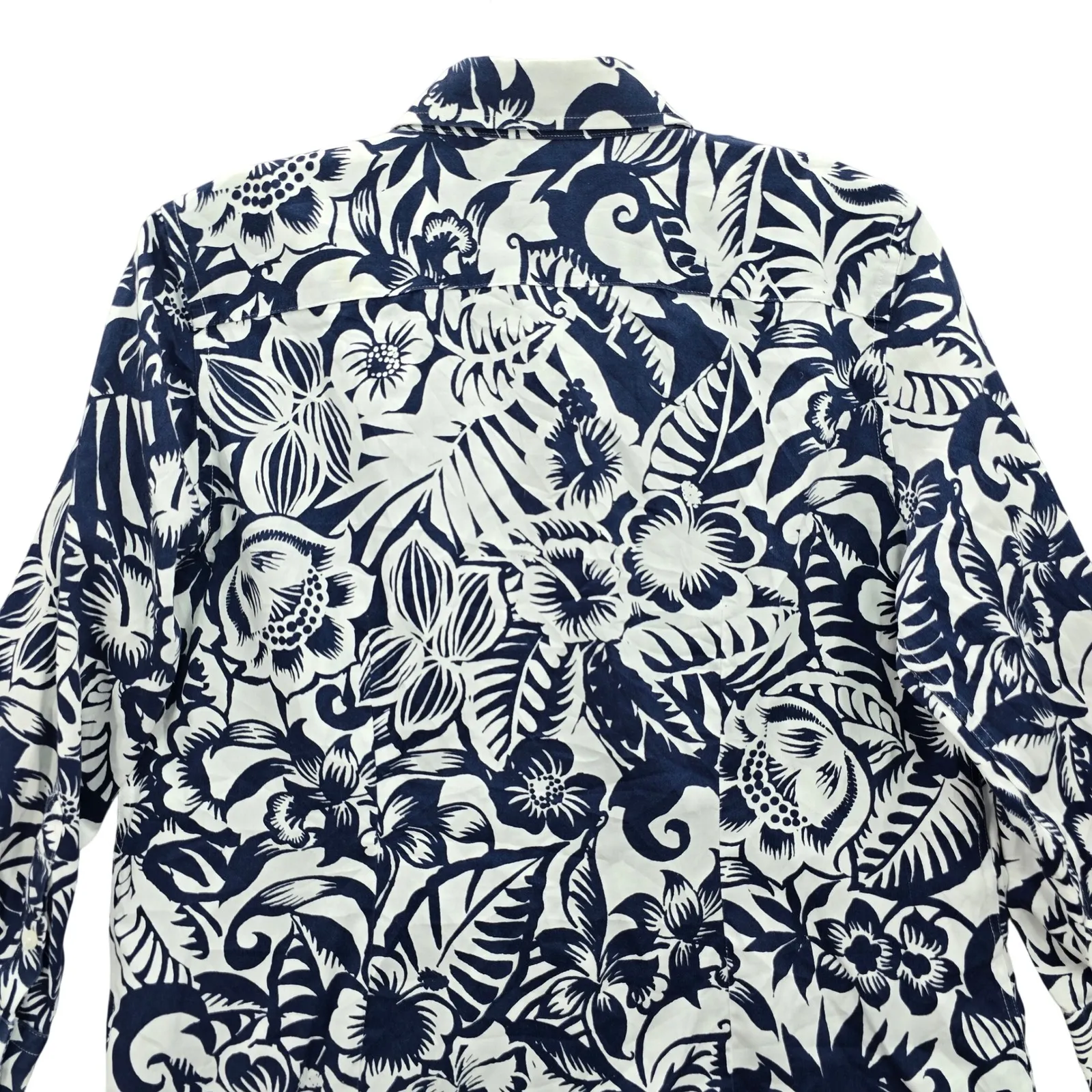 Y2K Vintage Floral Hawaiian Vacation Cruise Island Chaps Surf Shirt 90s Top M - Image 7