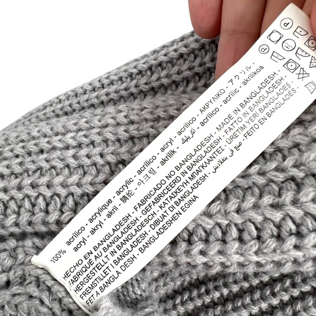 Bershka Chunky Turtleneck Sweater Gray Size Medium - Image 9