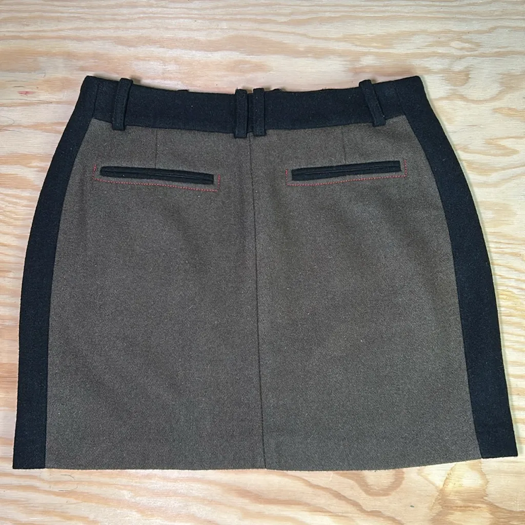 W. STORY Brown Skirt – Black Trim Size 6 Sleek & Versatile Gray - Image 2